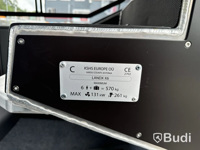 Plåtbåt, LANDX X6, med motor Mercury F115