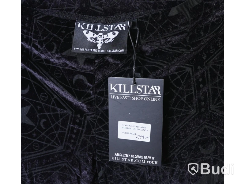 1 par NYA utsvängda byxor - Killstar, stl S, svart, stretchig sammet, ord. pris ink. moms ca: 599 kr