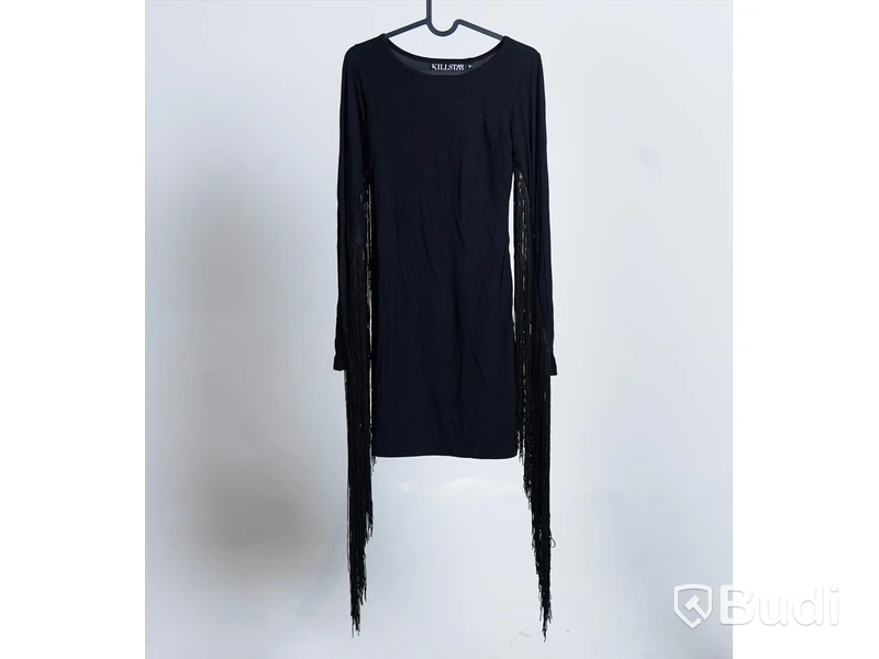 1 st NY klänning m. tassels - Killstar, stl M, svart, totalt ord. pris ink. moms ca: 799 kr