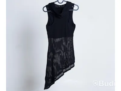 1 st NY asymmetrisk klänning m. huva, ärmlös - Killstar, stl S, svart, totalt ord. pris ink. moms ca: 449 kr