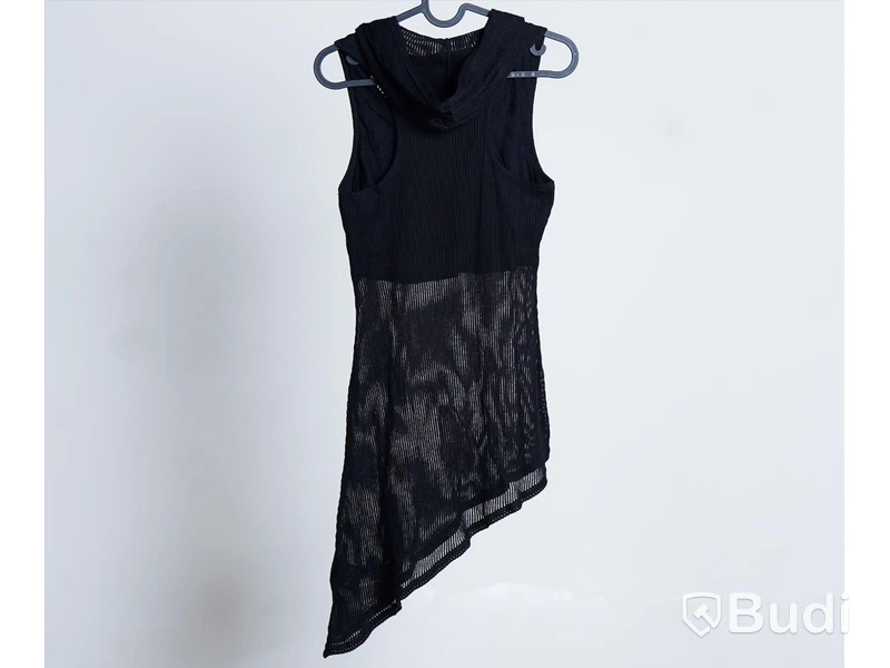 1 st NY asymmetrisk klänning m. huva, ärmlös - Killstar, stl S, svart, totalt ord. pris ink. moms ca: 449 kr