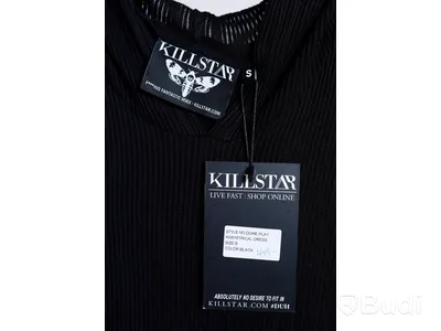 1 st NY asymmetrisk klänning m. huva, ärmlös - Killstar, stl S, svart, totalt ord. pris ink. moms ca: 449 kr
