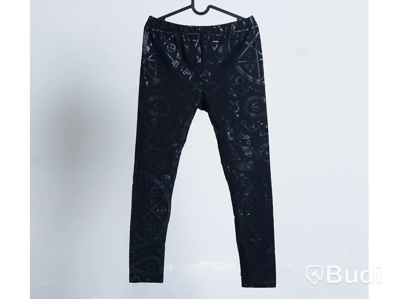 1 par NYA leggings - Killstar, stl L, svart m. mönster, ord. pris ink. moms ca: 449 kr