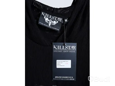 1 st NY kroppad linne m huva och cut-out rygg, dam - Killstar, stl M, svart, ord. pris ink. moms ca: 298 kr
