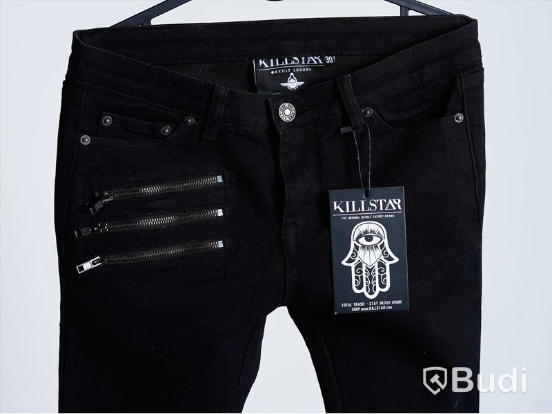 1 par NYA jeans, dam - Killstar, stl M/30, svart stretchig denim, ord. pris ink. moms ca: 598 kr