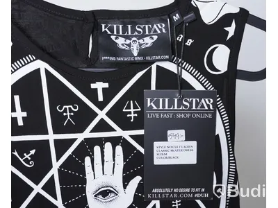 1 st NY Klänning - Killstar Classic Skater Dress, stl M, svart/vit, ord. pris ink. moms ca: 549 kr