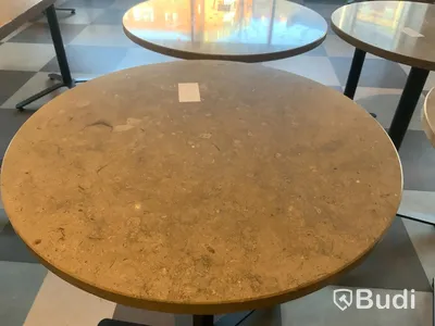 Cafebord marmorskiva, diameter 55, höjd 750mm Inköpt för 3246 SEK/st