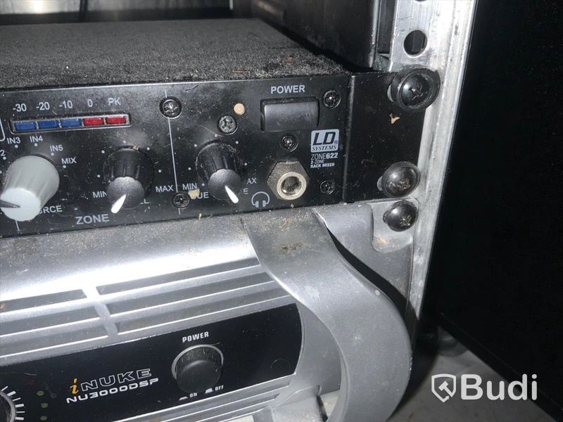 Mixer och slutsteg, LD System Zon 622 samt Behringer iNuke NU3000 DSP