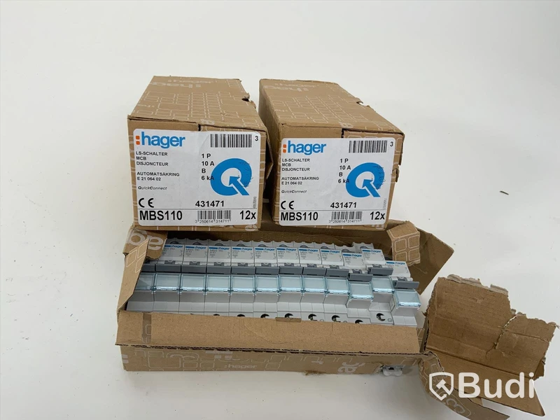 3x paket Hager MBS110 dvärgbrytare 10A