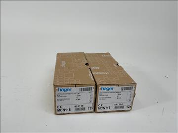 2x paket Hager MCN116 automat säkring 16A