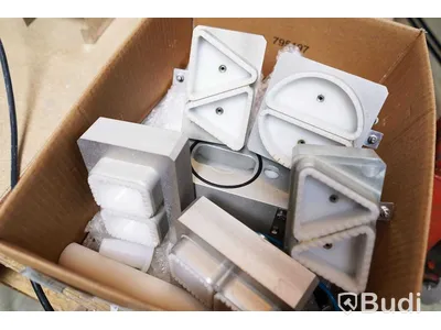 Bralyx Formix Multimassas maskin för automatiserad pirogtillverkning inkl. tillbehör och kompressor - maskin för formning och fyllning av deg (pirog, empanadas, ravioli etc.), Formix Multimassas, Bralyx; kompressor, Pro-line Herkules.
