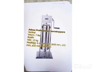 Proffessionell korvstoppare inkl 1 munstycke - vertikal, Adexa.