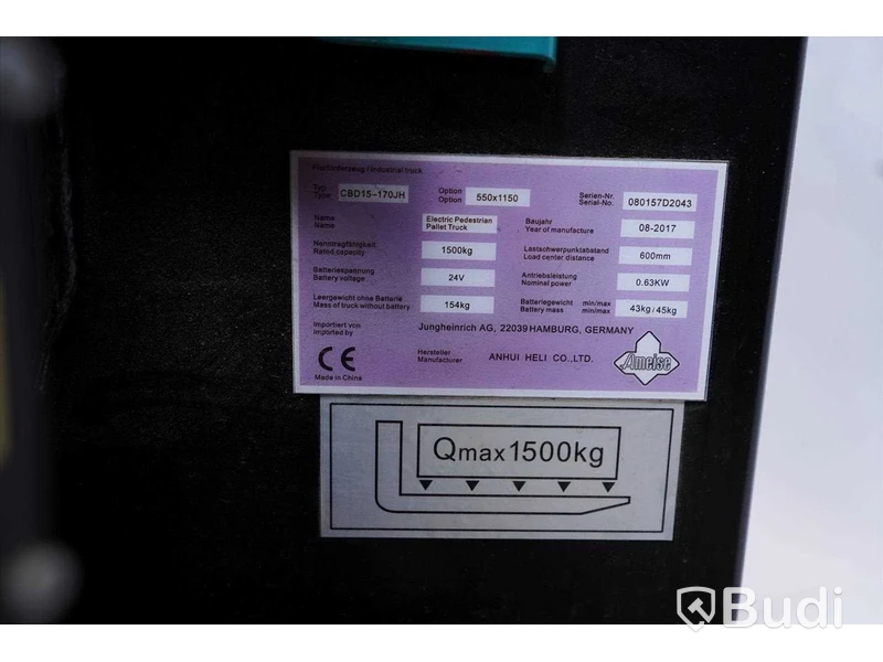 Palldragare elektrisk - CBD15-170JH, Ameise. Funktionstestad.