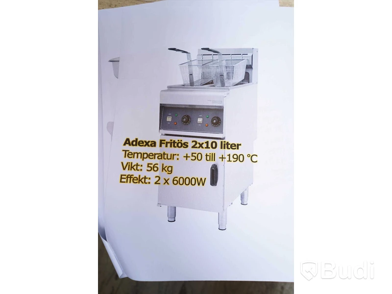 Fritös dubbel - 2x10 l, Adexa.
