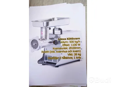 Köttkvarn inkl tillbehör - Adexa.