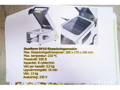 Förpackningsmaskin - DF10, Duniform.