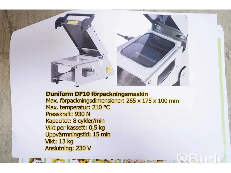 Förpackningsmaskin - DF10, Duniform.