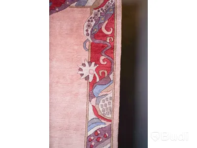 Handgjord Matta, Indien, 125x182cm, 100procent ull, färg persika