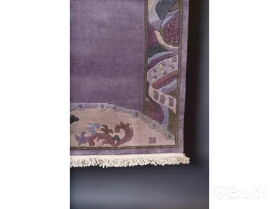 Handgjord Matta, Indien, 100procent ull, 121x174cm, färg Violet