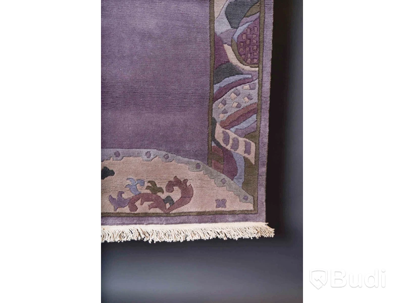 Handgjord Matta, Indien, 100procent ull, 121x174cm, färg Violet