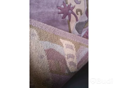 Handgjord Matta, Indien, 100procent ull, 121x174cm, färg Violet