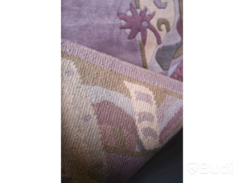Handgjord Matta, Indien, 100procent ull, 121x174cm, färg Violet