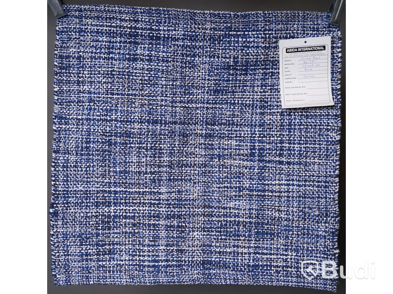 Handvävd matta i bomull i hög kvalité, 45x45cm