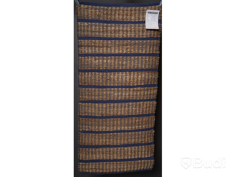 Handvävd matta i bomull/jute i hög kvalité, 60x120cm