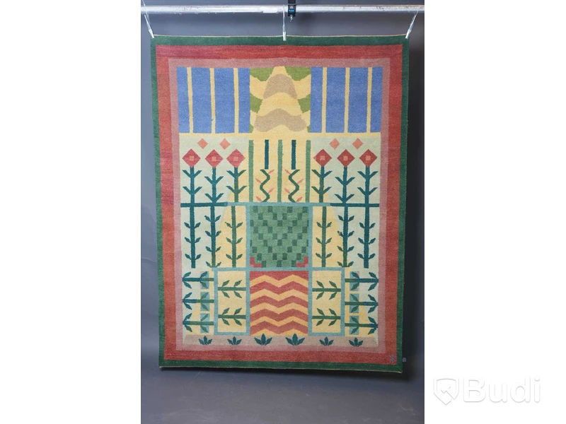 Handknuten matta i ull med bomullsvarp i hög kvalité, 170 x 230 cm