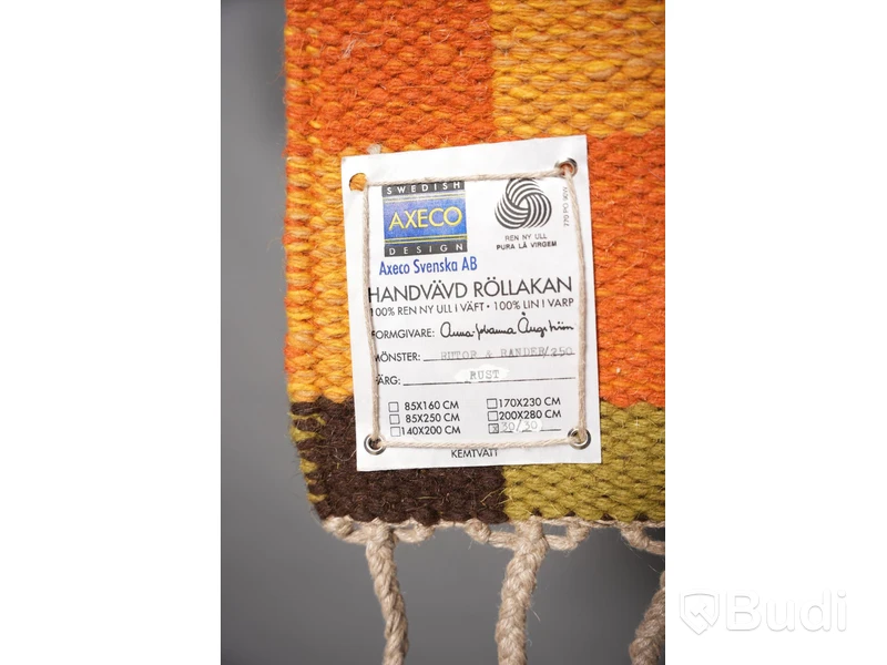 Axeco Matta, Handvävd röllakan, 30 x 30 cm