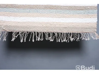 Matta, Handvävd i 100 procent bomull, 60 x 120 cm, tillverkad i Indien