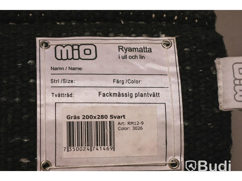 Mio Ryamatta i ull och lin, 200 x 280 cm