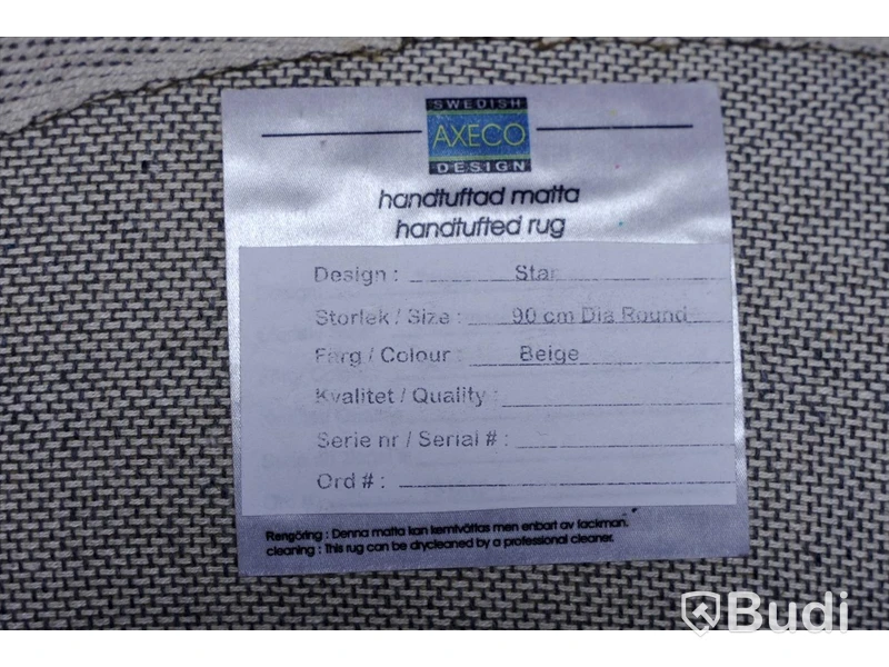 Axeco Handtuftad Matta 90cm