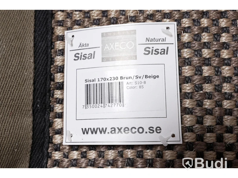 Matta - Axeco Äkta Sisal Brun/Sv/Beige 170x230