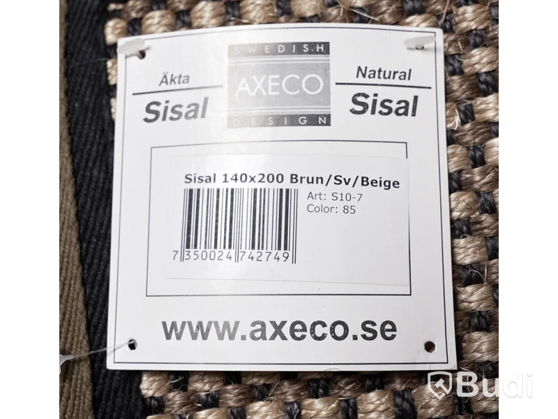 Matta - Axeco Äkta Sisal Brun/Sv/Beige 140x200