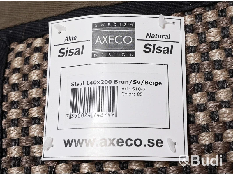 Matta - Axeco Äkta Sisal Brun/Sv/Beige 140x200