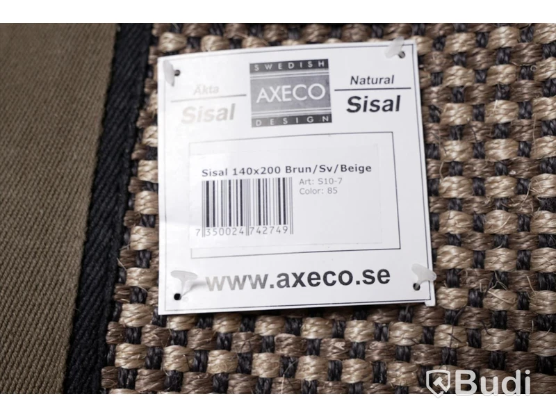 Matta - Axeco Äkta Sisal Brun/Sv/Beige 140x200