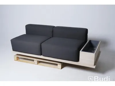 Designsoffa med växtförvaring - Meet designad av Fattorini & Rizzini & Partners för Offecct, 2-sits. OBS! sista bilden är referensbild