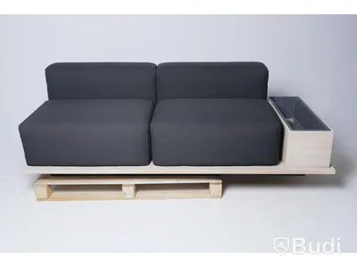 Designsoffa med växtförvaring - Meet designad av Fattorini & Rizzini & Partners för Offecct, 2-sits. OBS! sista bilden är referensbild