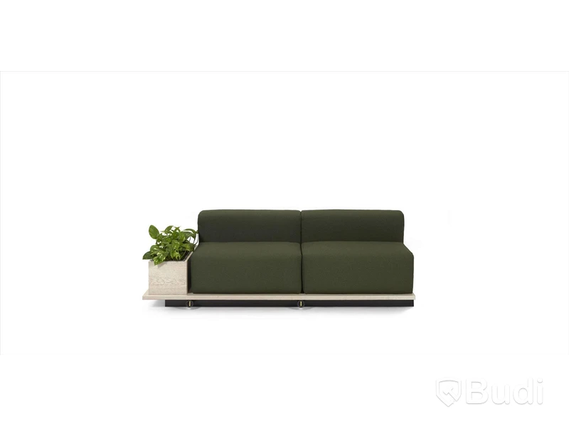 Designsoffa med växtförvaring - Meet designad av Fattorini & Rizzini & Partners för Offecct, 2-sits. OBS! sista bilden är referensbild