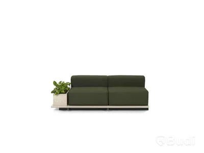 Designsoffa med växtförvaring - Meet designad av Fattorini & Rizzini & Partners för Offecct, 2-sits. OBS! sista bilden är referensbild