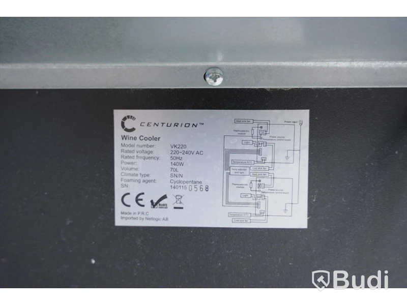 Vinkyl 18 flaskor - Centurion  VK220 (Osäker funktion)