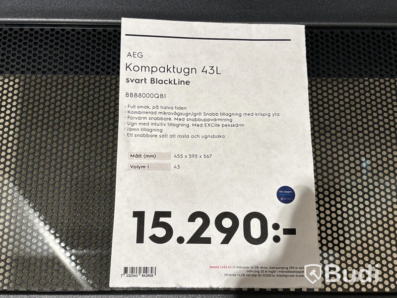 Kompaktugn AEG BBB8000QB1 svart 43L