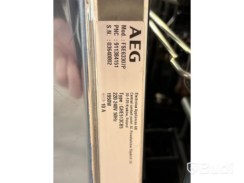 Integrerad diskmaskin AEG FSE63307P