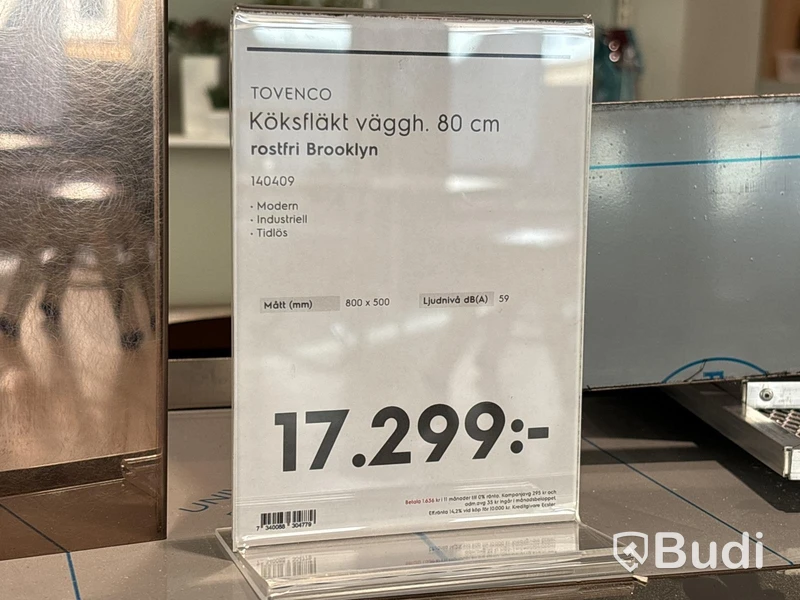 Vägghängd köksfläkt Tovenco Brooklyn 80 cm