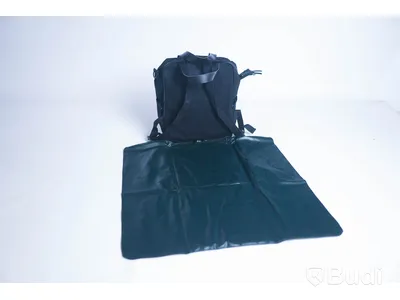 Skötväska - MOJ Sweden, Alvin, svart. Bomullscanvas och skinn. Ny, Obruten förpackning.