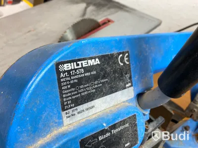 Bandsåg, nibbler, slipmaskin med mera