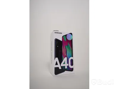 Samsung Galaxy A40 svart med stöttåligt skal