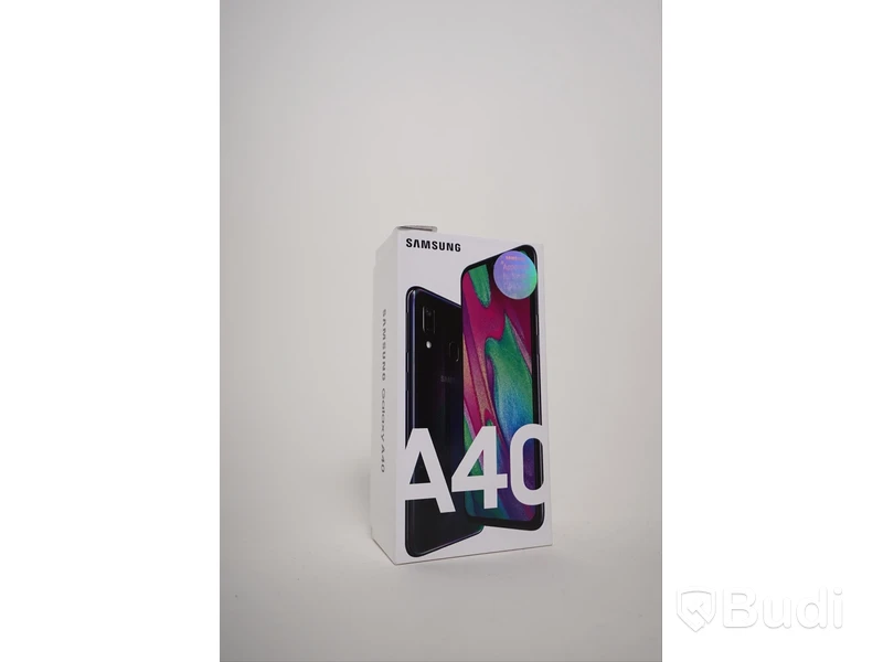 Samsung Galaxy A40 svart med stöttåligt skal