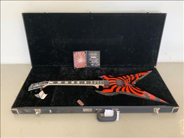 Gibson Custom ink case Inspired by Zakk Wylde Buzzsaw ZV, Signerad av Zakk Wylde 